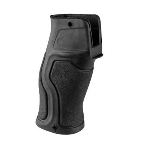 FAB Defense Gradus Rubberized Ergonomic Pistol Grip, Flat (No Beavertail), Black - FX-GRADUSFBVB