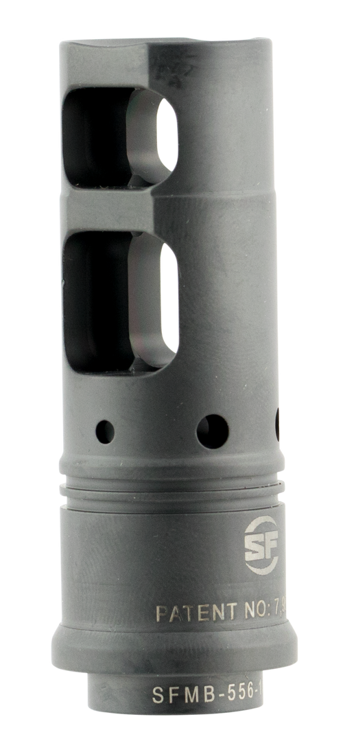 SureFire SOCOM Muzzle Brake, .338 Caliber, Black DLC Stainless Steel, 3/4"-24 TPI - SFMB3383424
