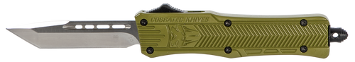 Cobratec Knives CTK-1 Small OTF Tanto Folding Knife, OD Green - SODCTK1STNS