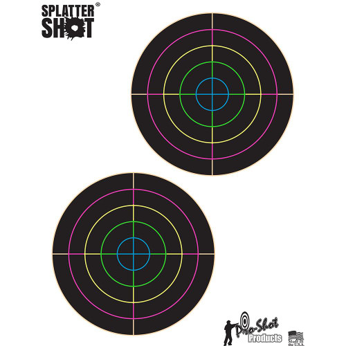 Pro-Shot 5" Multi-Color Bullseyes Paper Targets 10 Pack - 5B-MC-10PK