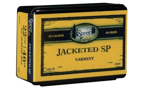 Speer Varmint Soft Point Rifle Bullets .224 Cal 40 gr JSP 100/ct - 1017