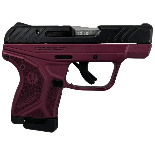 Ruger LCP II .22 LR 2.75" 10rd Handgun, Black Slide with Black Cherry Frame - 13705