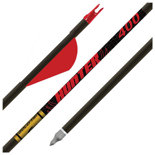 Gold Tip Hunter 300 2in Raptor Vanes Arrows, Black - HUN300A26