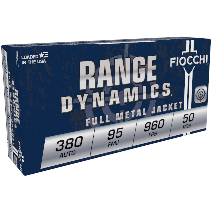 Fiocchi Shooting Dynamics .380 ACP 95gr FMJ Handgun Ammunition 1000/ct - 380APC
