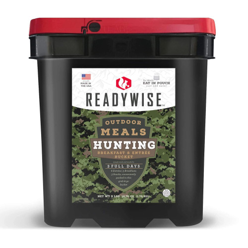 ReadyWise Outdoor Meals Hunting Bucket Freeze Dried Food, Assorted - RW05-921