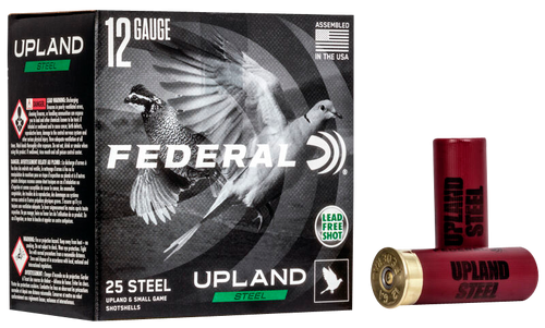 Federal Upland Steel Plastic 12 Gauge 2.75" 1oz #7.5 Shot 25 Round Box - USH12275