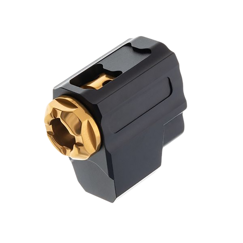 Tyrant CNC TDP365 Comp Grip, Black/Gold Aluminum 9mm - TDP365COMPBLK/GOLD
