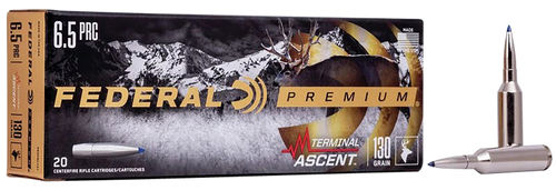 Federal Premium Terminal Ascent 6.5 PRC 130gr Rifle Ammunition, 20rd Box - P65PRCTA1