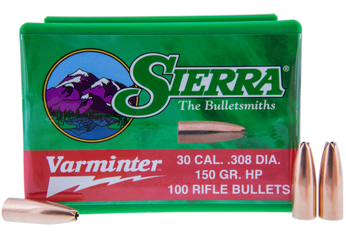 Sierra Varminter 30 Cal 150 gr Hollow Point Reloading Bullets - 2136