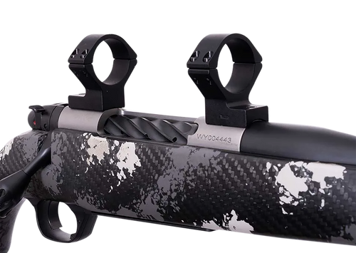 Weatherby Mark V Medium Rings Scope Mount/Ring Combo, 1" Tube Matte Black - W940705