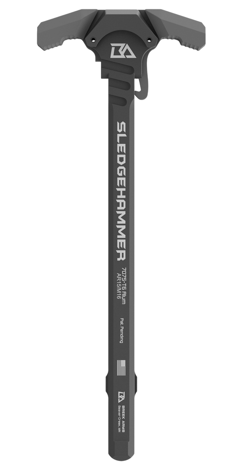 Breek Arms Sledgehammer Charging Handle Mil-Spec AR15/M16 Rifles, Gray Aluminum - BRK6015MGRAY