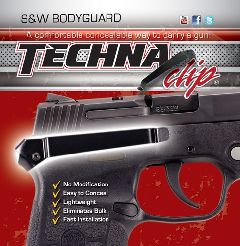 Techna Clip S&W Bodyguard Right Hand Belt Clip Black - BDGBR