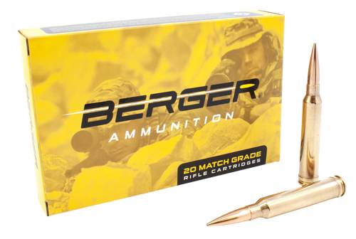 Berger Bullets Classic Hunter Subsonic 300 Win Mag 215gr Hybrid Boat Tail Rifle Ammo, Brass - 70100