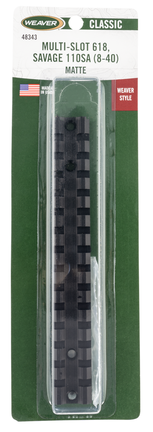 Weaver Multi-Slot Base 618 Savage 110 Short Action, Black - 48343