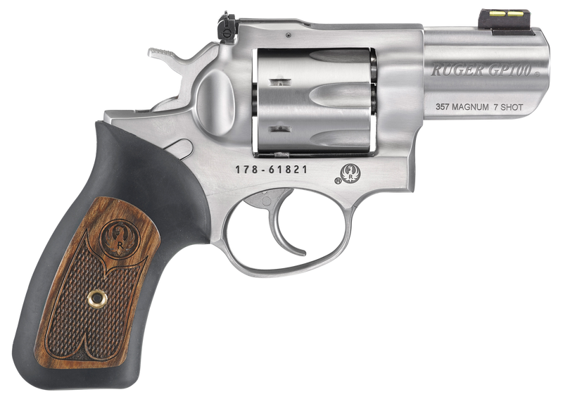 Ruger GP100 357 Magnum 2.5" 7rd Revolver, Satin Stainless Steel - 1774