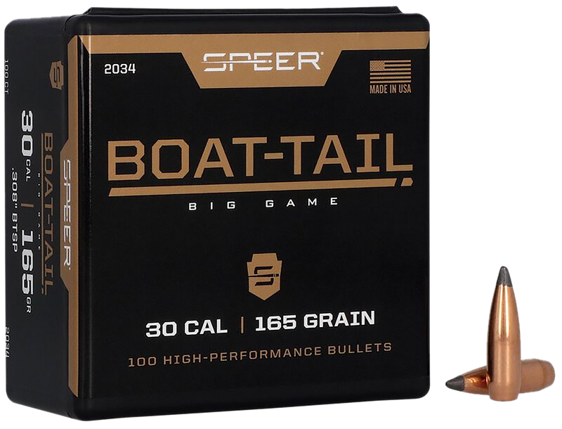 Speer Boat-Tail .308 165 gr Spitzer Boat Tail Soft Point - 2034