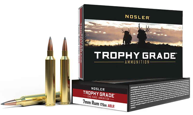 Nosler Trophy Grade Long-Range 7mm RUM 175gr AccuBond Long Range Rifle Ammunition, 20 Rounds - 60120