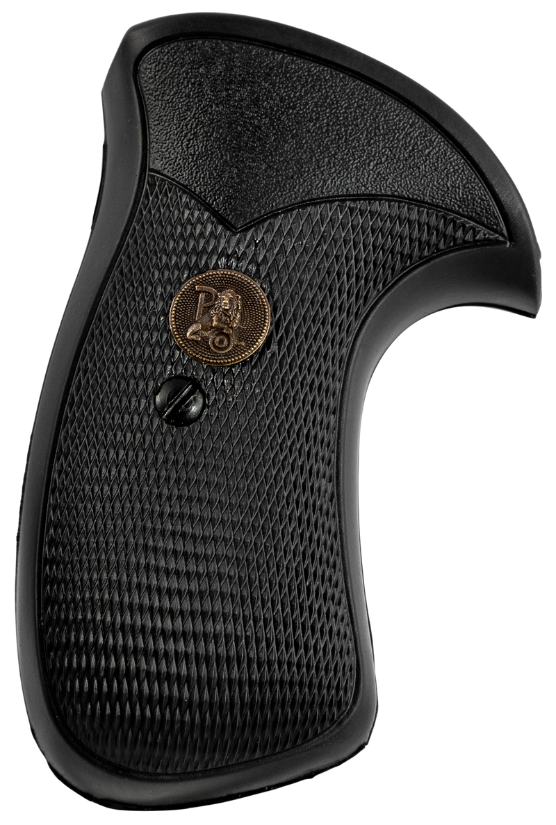 Pachmayr Compact Grip Checkered Black Rubber for S&W K/L Frame Round Butt - 03270