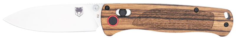 Cobratec Knives Bar Lock Folding Knife, Zebrawood - CTZWDBLDNS