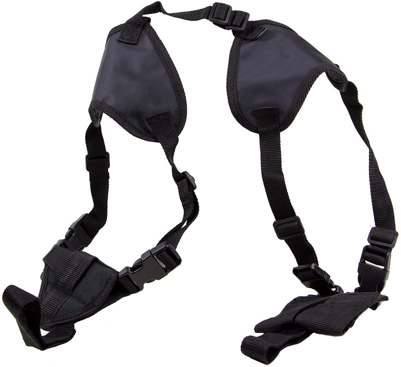 Bulldog Deluxe Shoulder Harness, Black - WSHD20