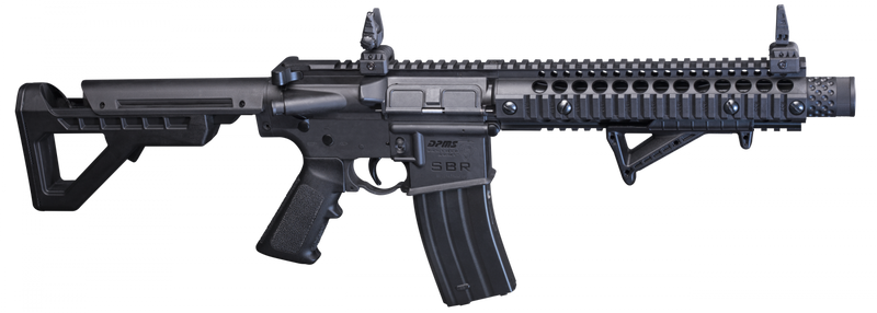 Crosman DPMS SBR CO2 BB Air Rifle 25rd Select Fire, Black - DSBR