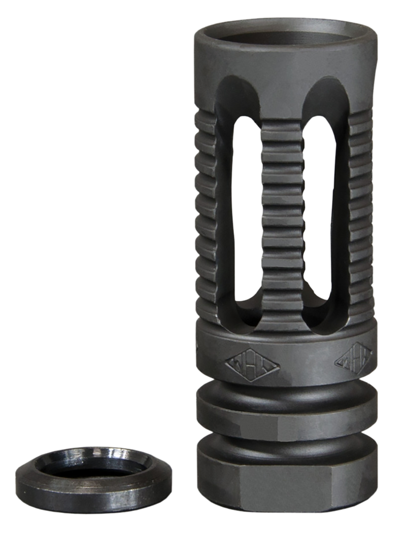 Yankee Hill Machine Phantom 5.56 Flash Hider, Smooth, 1/2x28 TPI, Black Steel - YHM-285C1