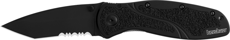 Kershaw Blur Tanto 3.4" Folding Knife, Black - 1670TBLKST