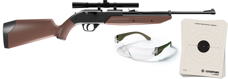 Crosman 760 Pumpmaster 177 Caliber Air Rifle Kit with 4x Scope, Black - 760BKT