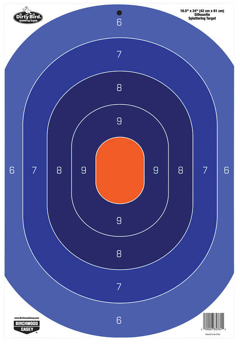 Birchwood Casey Dirty Bird Silhouette Tagboard Target Blue/Orange - 35763