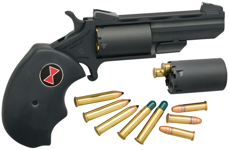 North American Arms Black Widow .22 LR/.22 WMR 5rd 2" Revolver, Black Cerakote - NAA-BWC-CRK