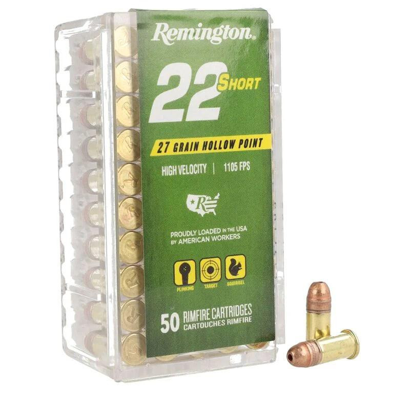 Remington Brass .22 Short 27gr HP 50 Round Box - R21003