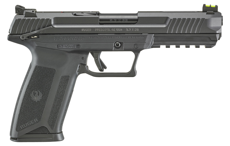 Ruger 57 5.7x28mm 4.94" 20+1rd Semi-Auto Pistol, Black Oxide - 16401