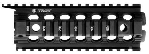 Troy Industries Enhanced Battle Rail 7" Drop-In Handguard, Black Anodized - SRAIDIDD7BT00