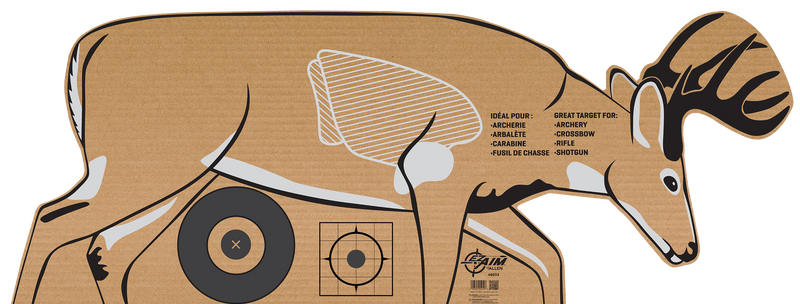EZ-Aim Deer Silhouette Standing Cardboard Target, Brown/White - 6033