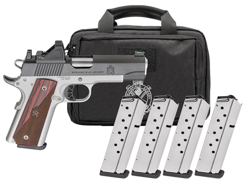 Springfield 1911 Ronin AOS 9mm 4.25" 9rd Pistol, Blued/Stainless - PX9117LAOSPAC