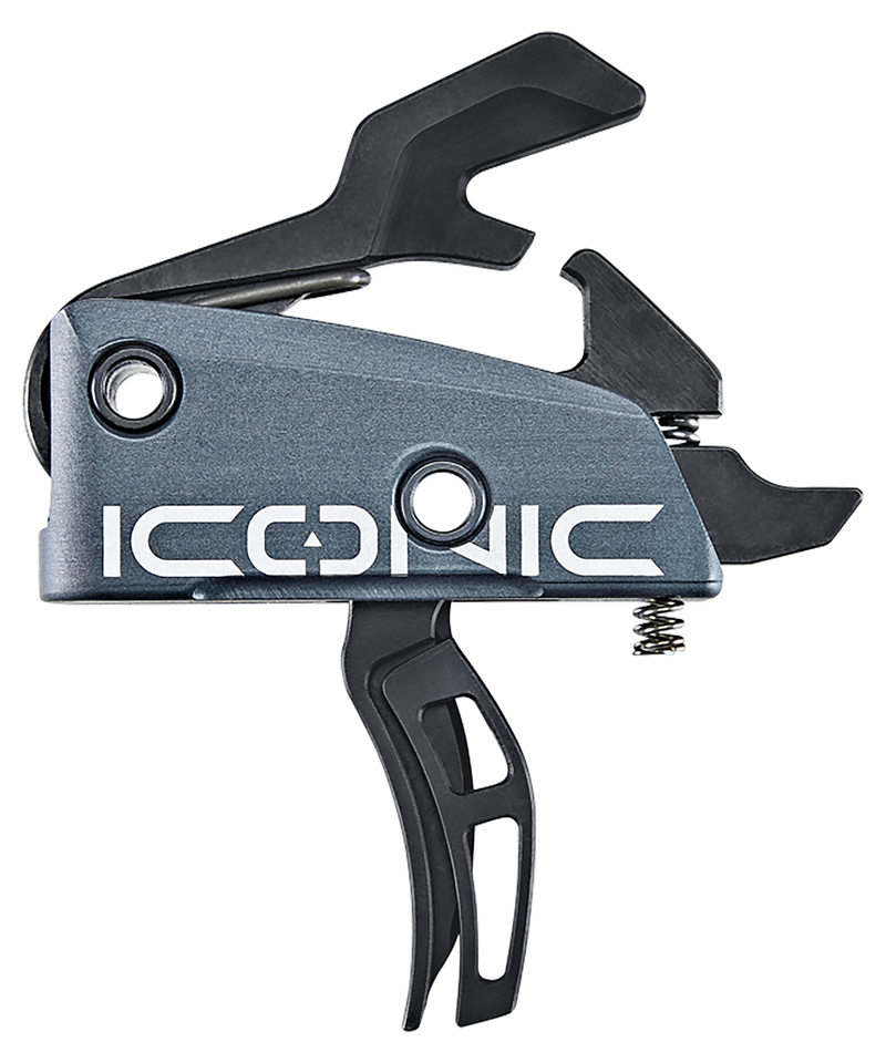 Rise Armament Iconic Independent Two-Stage Curved Trigger, 1-2 lb, Graphite Gray - T22GRY