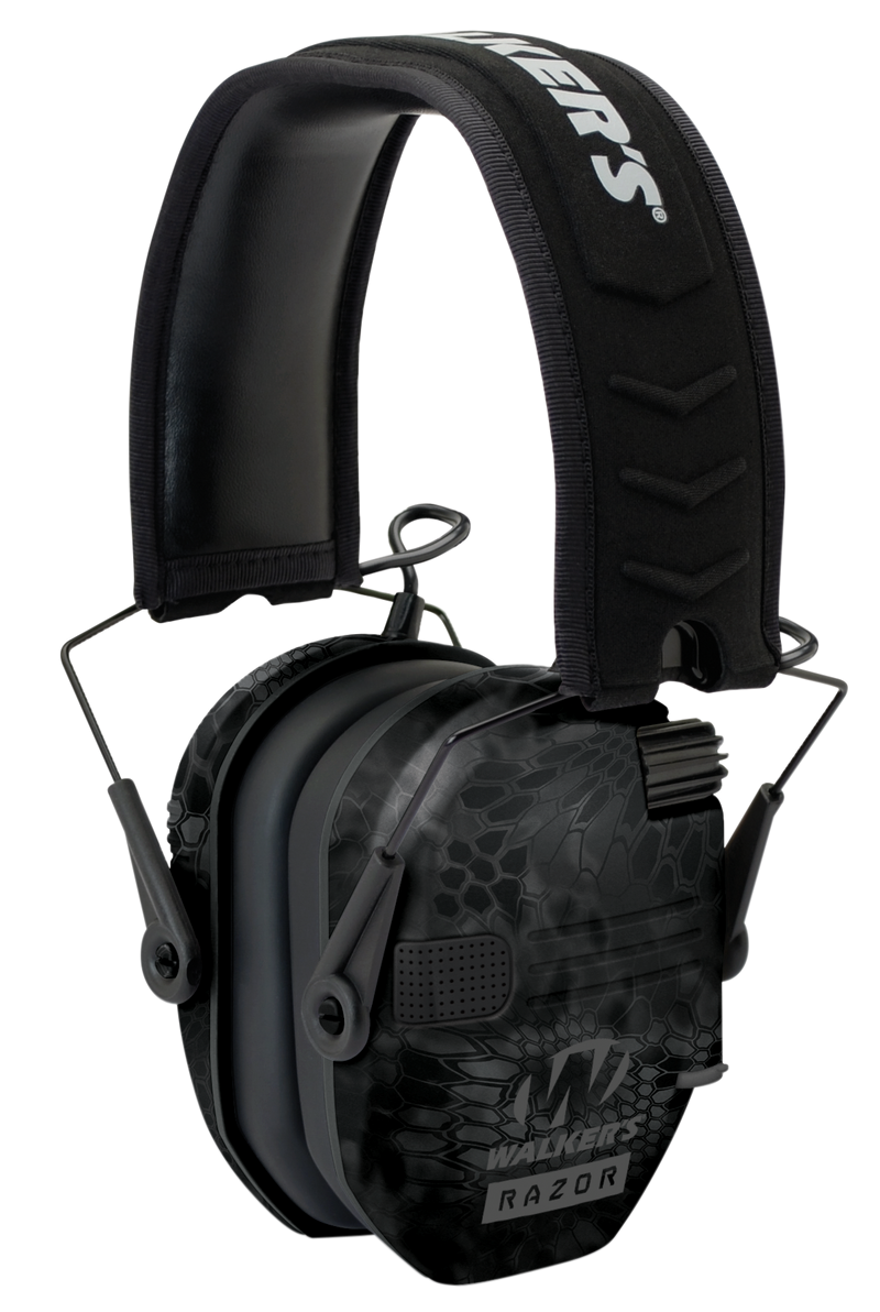 Walker's Razor Slim Electronic Muff Hearing Protection, Typhoon Camo/Black - GWPRSEMYP