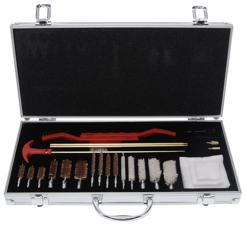 Birchwood Casey Premium Cleaning Kit Multi-Caliber 27 Pieces Silver - PGCK