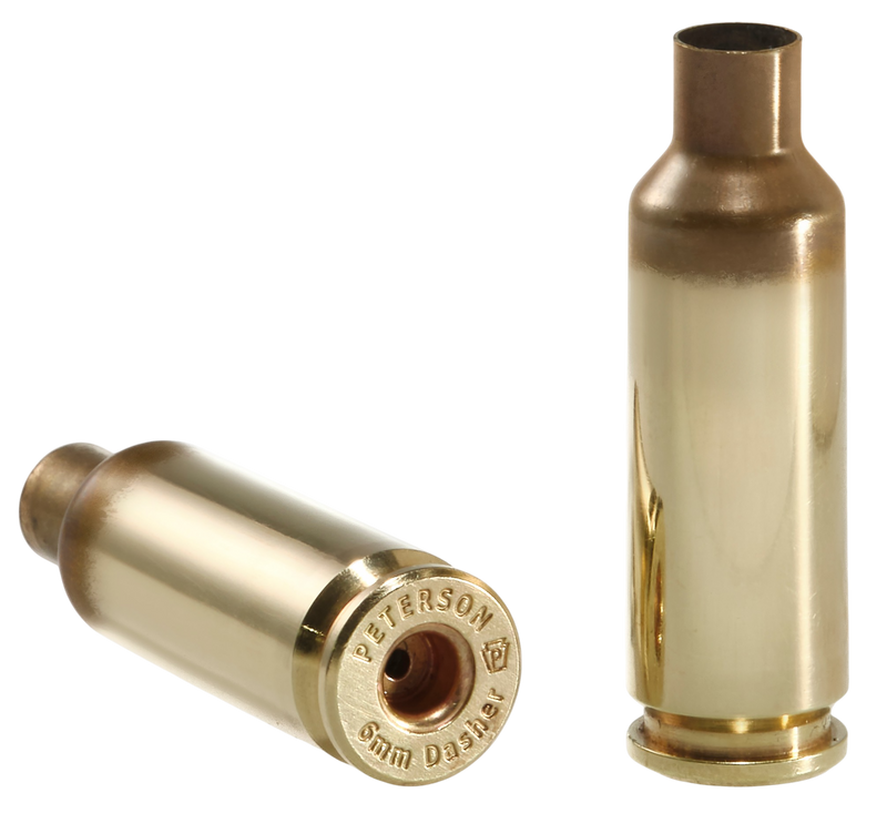 Peterson Cartridge 6mm Dasher Unprimed Brass 50 Per Box - 40052-R
