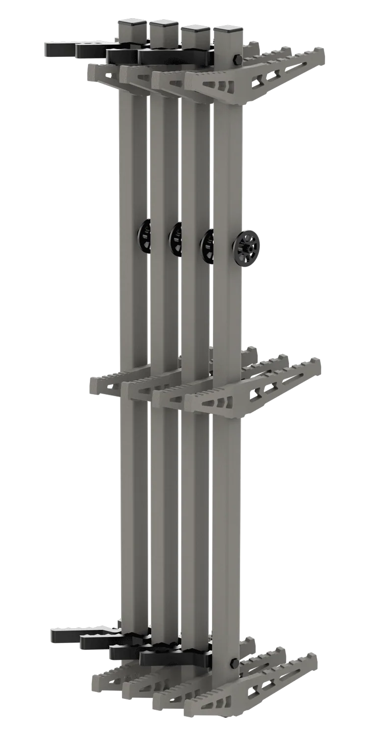 Novix American Pride Double-Step Climbing Sticks Classic Aluminum 4 Pack - NX-4PCDW