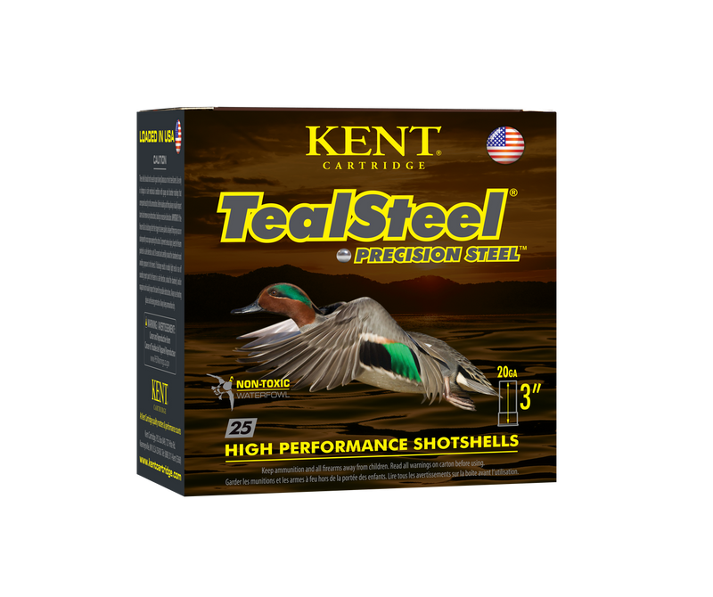 Kent Cartridge TealSteel Precision Steel 20 Gauge 3" 1oz #6 Shot 25 Round Box - KTS203286