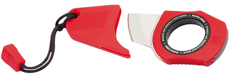 SOG Rapid Rescue Folding Knife Red Aluminum Stonewashed Blade - SOG18300143