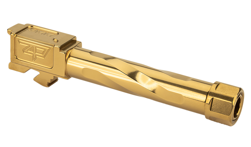 Zaffiri Precision 9mm Luger 4.50" Threaded Barrel, Gold TiN Stainless Steel - ZP.19BTG