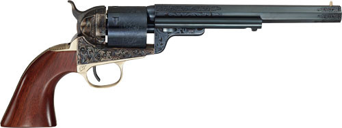 Cimarron 1851 Richards-Mason .38 Special 7.5" 6rd Revolver, Charcoal Blued Engraved - CIM CA925C00WBH
