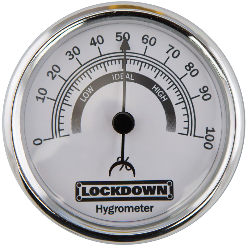 Lockdown Vault Hygrometer 2.75" Silver - 222111