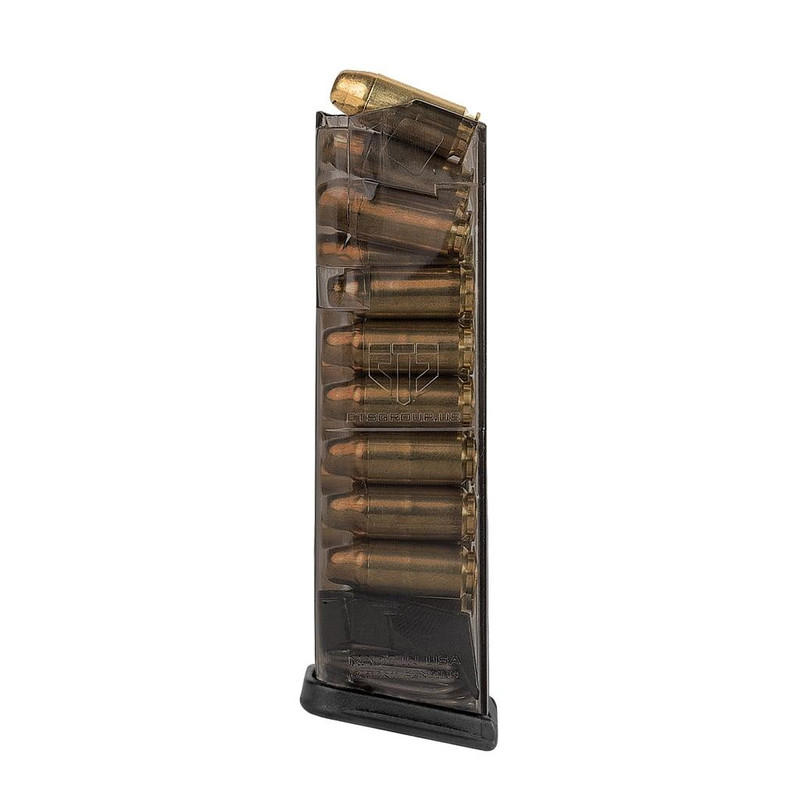Elite Tactical Systems Group Glock 22 .40 S&W 16rd Handgun Magazine, Carbon Smoke - ETS SMKGLK22