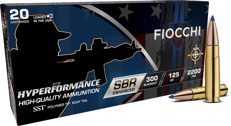 Fiocchi Hyperformance SBR 300 Blackout 125gr SST Rifle Ammo, 20rd Box - 300BKSBA
