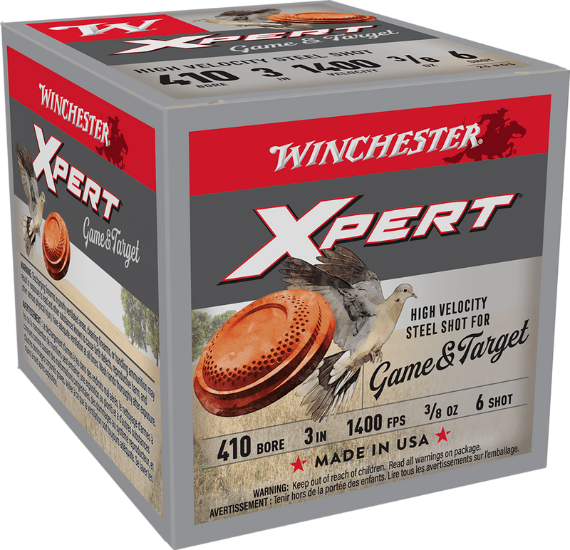 Winchester Xpert Steel 410 Gauge 3" 3/8 oz #6 Shot 25 Round Box - WE413GT6