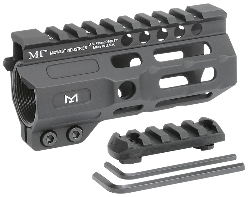 Midwest Industries Combat Rail 4.5" M-LOK Handguard, Black Anodized - MICRM45