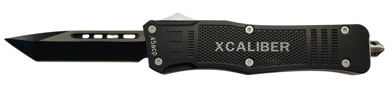 Xcaliber Knife Company 45 ACP Large Tanto OTF Black - 728881687492